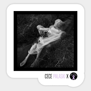 Cece Palaski - River - B&W - Dark Sticker